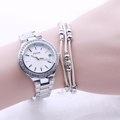 Wanita Fossil Cantik Silver Kw Super 