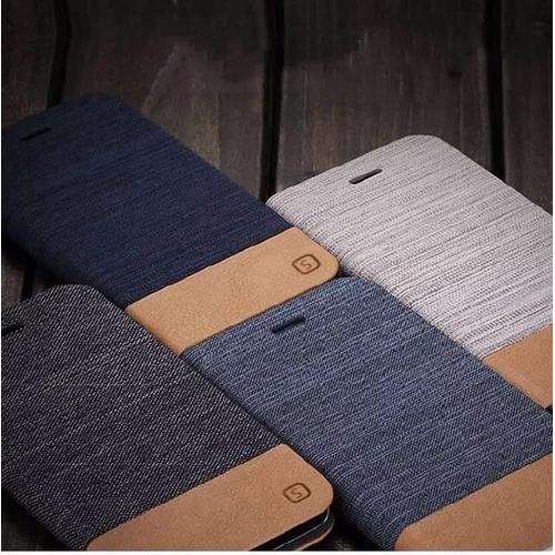 Foto Produk Wallet Jeans Flip Case OPPO F3/A77 Dompet Denim Cover Canvas Leather dari acosonic