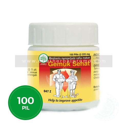 Foto Produk Borobudur Herbal Gemuk Sehat 100 Pil Penambah Berat Badan Alami dari Obat Herbal Promo