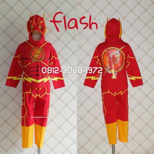 Foto Produk Baju Kaos Kostum Anak Karakter Superhero FLASH THE FLASH - Size 12 dari HEROVERSE
