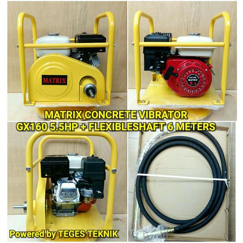Jual Concrete Vibrator Cor Beton MATRIX GX160 5.5HP+SELANG Vibrator 6