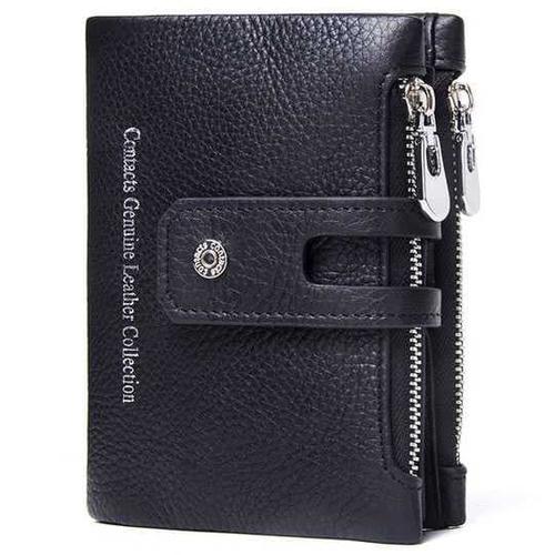 Foto Produk Contact Dompet Pria Kulit Asli Contact's Leather Men Wallet New 2018 * - Hitam dari lbagstore