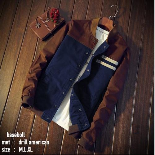 Foto Produk promo jaket baseball bomber pria bisball kombinasi dari Key Distro Bdg