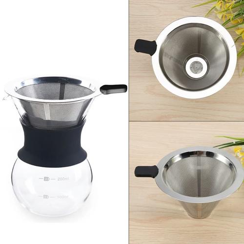 Jual Stainless Steel Coffee Dripper Tea Strainer Pour Over Cone ...