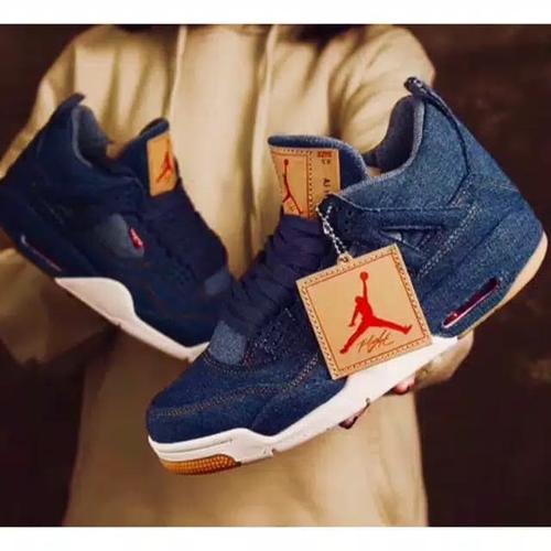 Jual NIKE AIR JORDAN LV 4 X LEVI'S DENIM BLACK PREMIUM ORIGINAL - Hitam, 40  - Jakarta Barat - Suplayer Snekers Hype | Tokopedia