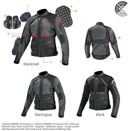 Jual jaket touring komine jk 102 Kota Surakarta Body Partz