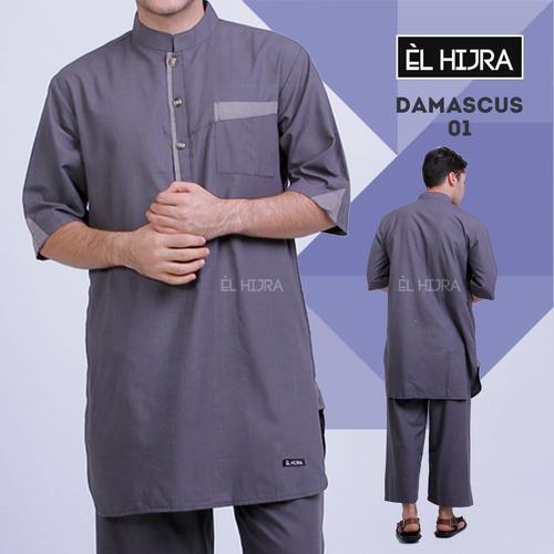 Foto Produk Setelan Kurta El Hijra Damascus - Abu-abu, XXXL dari Hizam Store