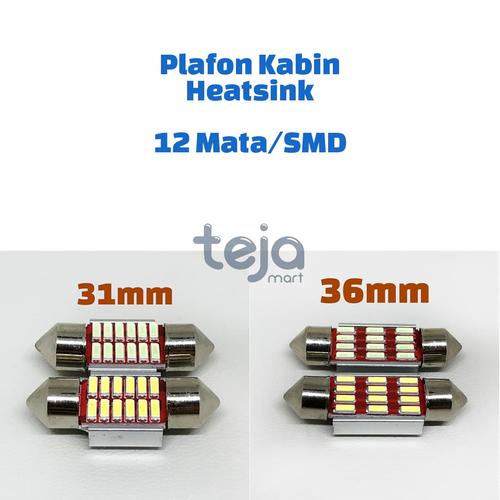 Foto Produk Lampu LED plafon/kabin/cabin/festoon 31mm 31 12 10 SMD/Mata Heatsink - 36, Putih dari TejaMart