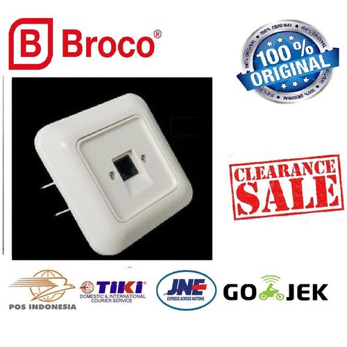 Foto Produk Stop Kontak Telepon BROCO IB Inbow Gracio Cream 4171-11 Telephone SNI dari Natz