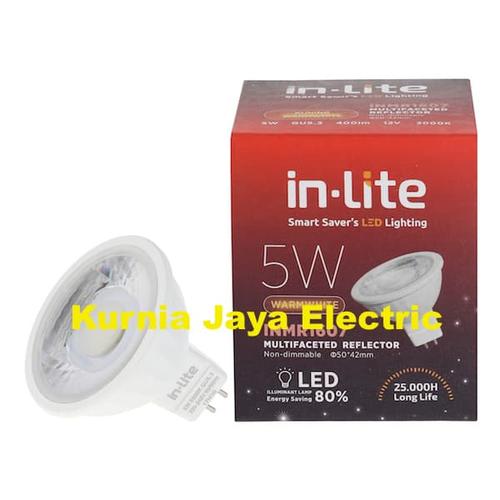 Foto Produk Lampu Led Inlite Mangkok COB MR16 5W Warm White/Kuning Tusuk 2Pin 220V dari Kurnia Jaya Electric