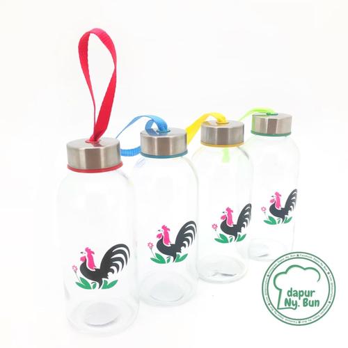 Foto Produk Botol Minum Kaca AYAM JAGO / Ukuran 370ml / Round Bottle / Kecil dari Dapur Ny.Bun