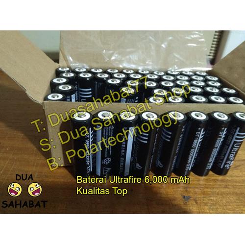 Foto Produk Baterai 18650 senter swat police ultrafire black batere batre battery dari Dua sahabat Shop