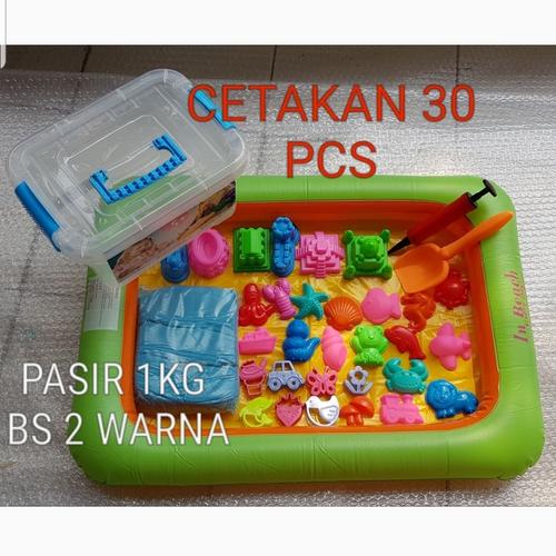 Foto Produk Mainan Edukasi Pasir Kinetik 1kg 20Pcs Cetakan Ban Pasir dari cucigudanglego