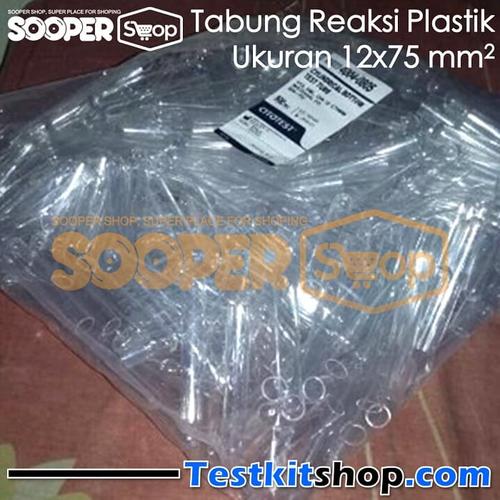 Gambar 500 pcs Tabung Reaksi Plastik - Plastic Disposible Tube 12x75 mm 5 ml dari Sooper Shop Kab. Brebes Tokopedia
