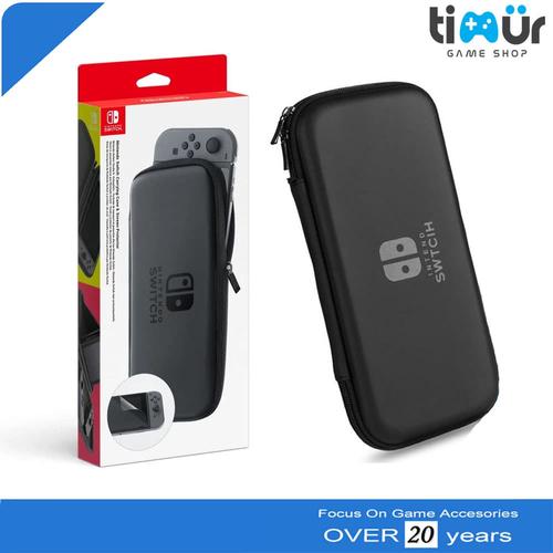 Foto Produk Nintendo Switch Airfoam Bag Hard Pouch Travel Case 3RD Party Hitam dari Timur Game Shop