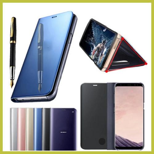 Foto Produk FLIP CASE FLIP COVER MIRROR SAMSUNG A7 2018 TIGA KAMERA - Emas dari hanamigadget