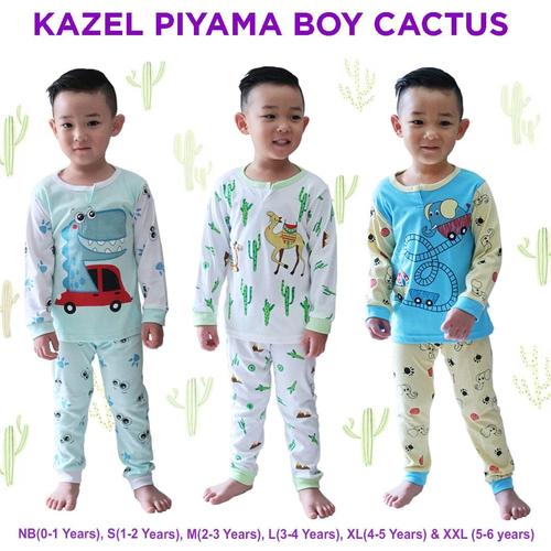 Foto Produk KAZEL PIYAMA BOY CACTUS EDITION SIZE M dari baby cute online shop