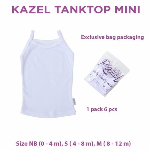 Foto Produk KAZEL 3pcs Mini Tanktop White Singlet Kaos Dalam bayi Perempuan - NB 0-4bln dari ANINDHITA Clodishop