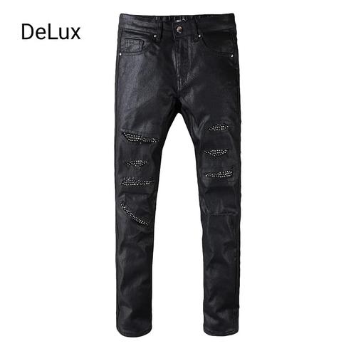 Jual AMIRI Men Biker Jeans Black Coated 