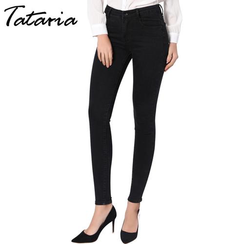 High Waist Black Jeans Women Plus Size 