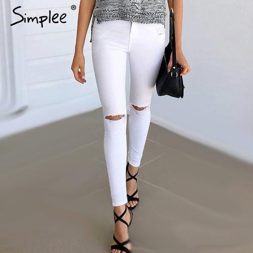 ripped jeans Women jeggings cool 