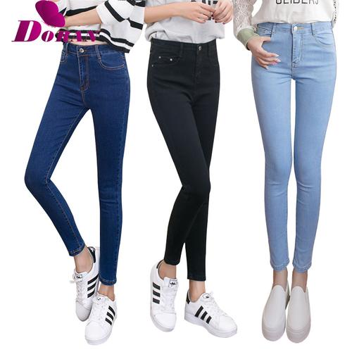 Jual New womens colored skinny jeans 
