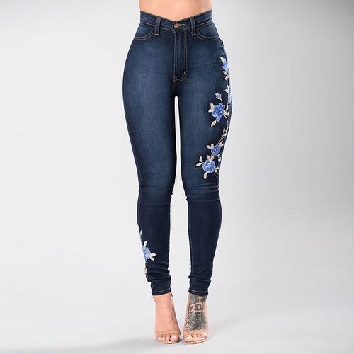 Jual New Stretch Embroidered Jeans 