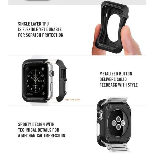 Foto Produk SPIGEN RUGGED ARMOR CASE APPLE WATCH IWATCH 3 2 1 42mm 38mm dari Watch Addict Store