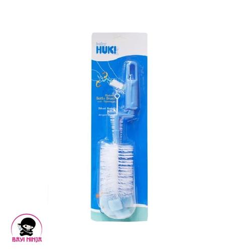 Foto Produk HUKI Baby Rotary Bottle Brush with Sponge Sikat Botol Putar Bayi 1 pcs dari BAYININJA