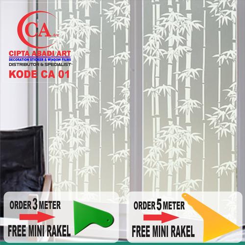 Foto Produk STICKER/STIKER KACA MOTIF BAMBU PUTIH (WINDOW FILM) dari STIKER KACA & KACA FILM