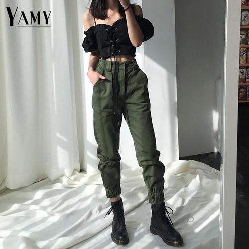 Jual New High waist pants camouflage 