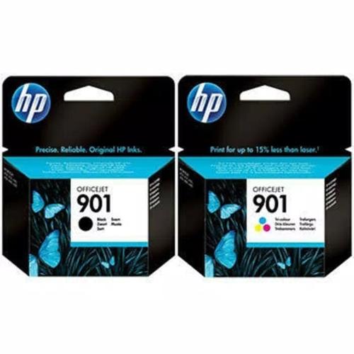 TINTA HP 901 BLACK DAN COLOR ORIGINAL 
