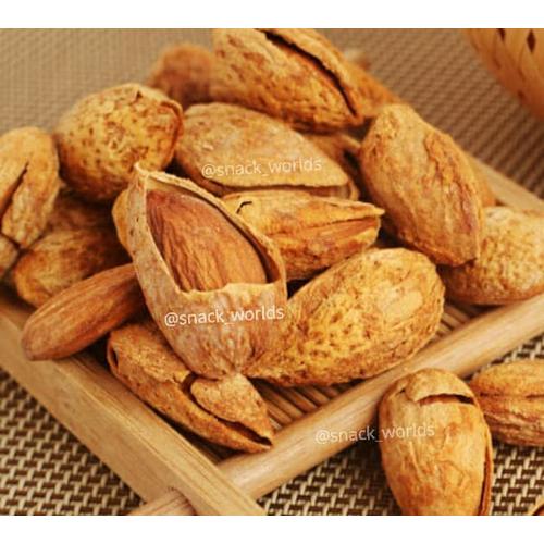 Foto Produk 500gram Almond Roasted ( Kacang Panggang ) USA California in Shell bakar dari R_D Snack