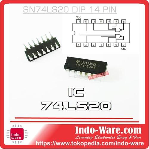 Jual 74LS20 IC SN74LS20 74 LS 20 DIP 14 PIN 74ls20 7420 dip 14 pin ...