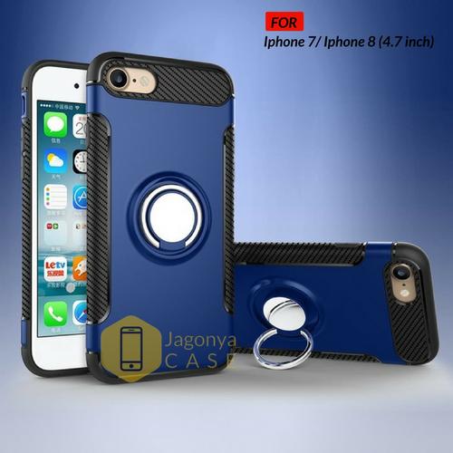 Foto Produk Case Iphone 7 / Iphone 8 Ultimate Carbon Ring Kickstand - Merah dari Jagonya Case