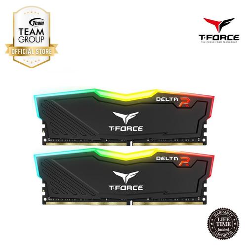 Foto Produk Team Memory Delta Tforce RGB 2x8GB PC 3000 DDR4 - Black dari Teamgroup Official Store