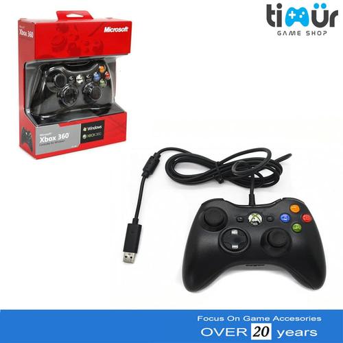 Foto Produk Stik Stick Xbox 360 PC Wired Original Pabrik Warna Hitam Kabel dari Timur Game Shop