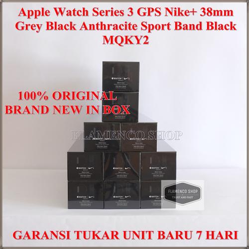 Jual Apple Watch Series 3 GPS Nike+ 38mm Grey Black Anthracite Sport MQKY2  - Kab. Bogor - FLAMENCO SHOP | Tokopedia