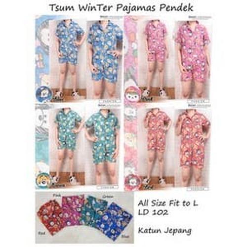 Foto Produk KEKINIAN!!!! PIYAMA CELANA PENDEK BAJU TIDUR WANITA TSUM WIN dari Menwomenshop