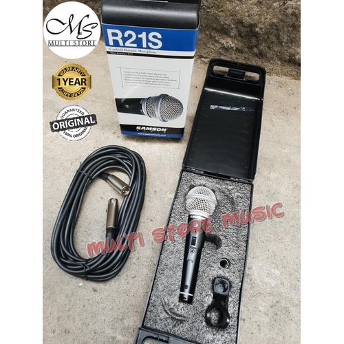 Gambar Microphone / Mic / Mic Cable Samson R21S include cable jack mic dari Multi Store Kota Surabaya Tokopedia