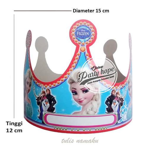 Foto Produk topi ultah frozen / topi lingkar namaku / topi ultah mahkota frozen dari PARTY HOPE 2