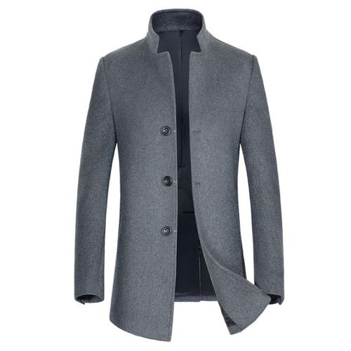 wool stand collar coat