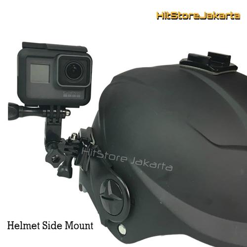 Gambar Mounting Helm Helmet Side Mount GoPro YI BPro Helmet Curved Mount dari HitStore Jakarta_NEW undefined Tokopedia