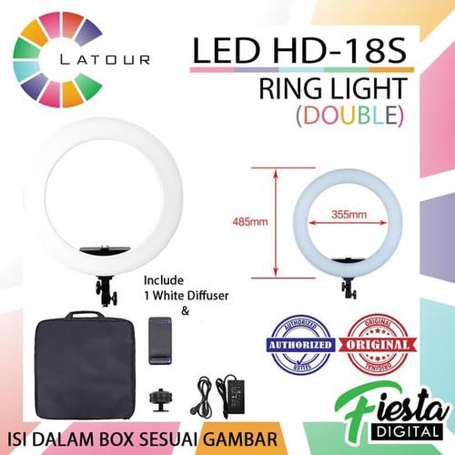 Foto Produk RING LIGHT / RINGLITE RINGLIGHT LATOUR LED HD-18S dari Fiesta Digital