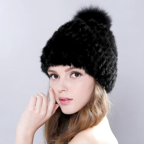 For Women Winter Knitted Mink Fur 