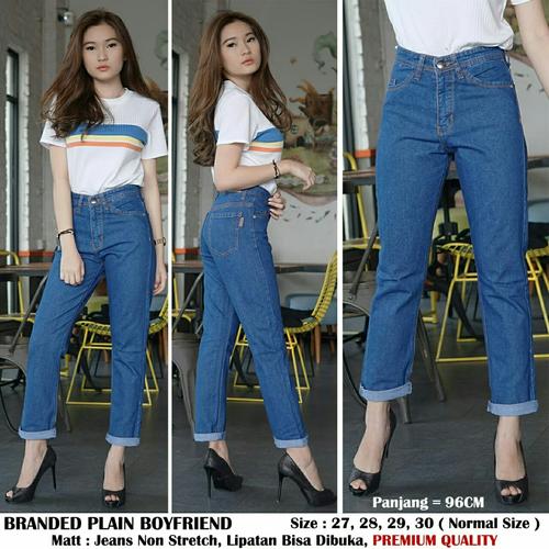 Jual Branded Boyfriend Jeans Dark Blue 