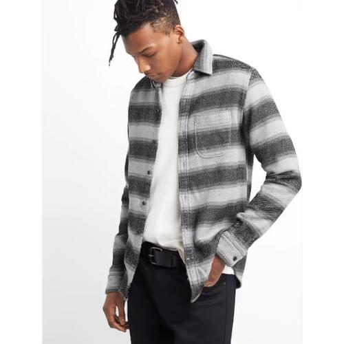 Foto Produk Kemeja GAP Striped Flannel Oversized Shirt Black Grey Original dari OTOMO Store