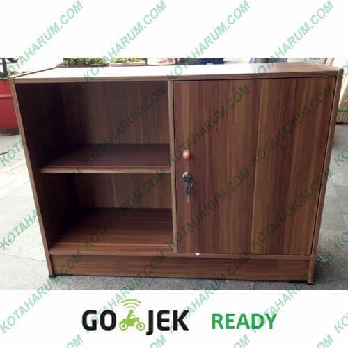 Gambar lemari kayu kunci kecil rak buku tv 80 murah ekonomis coklat bandung dari Kota Harum Meubel Kota Bandung Tokopedia