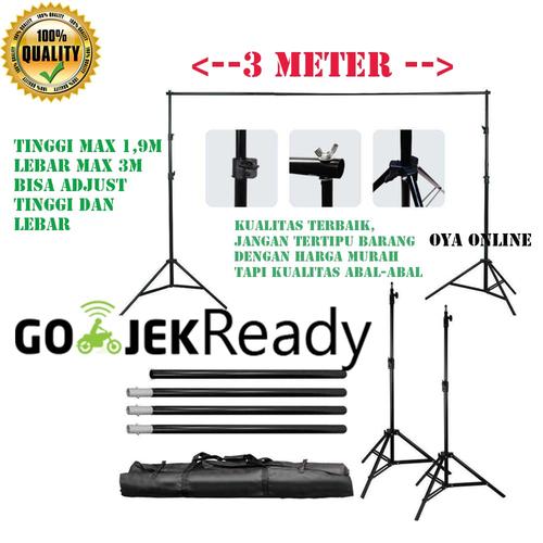 Foto Produk Bracket Stand 10ft untuk Backdrop Tiang Stand Background Foto Studio dari Oya Online Computer