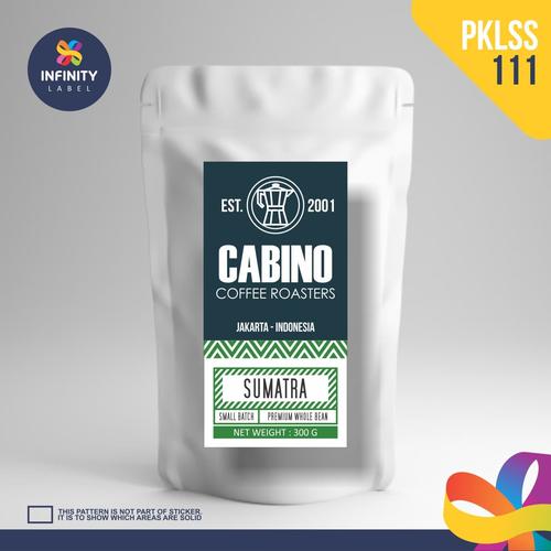 Jual PKLSS-111 stiker label kemasan kopi gusset ziplock